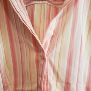 Bass vertical striped blouse.